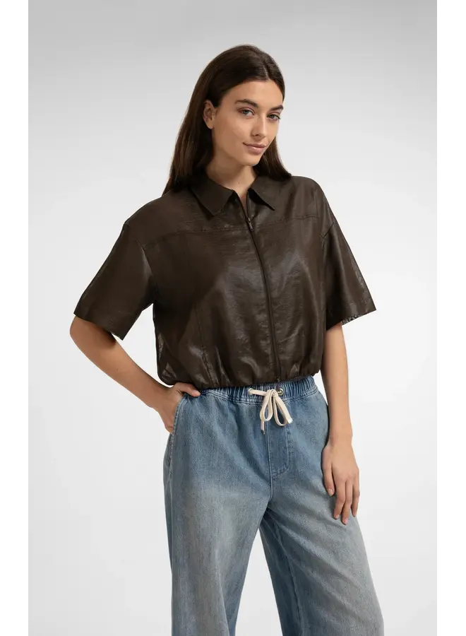 JACKET LUSTRÉ BRUN