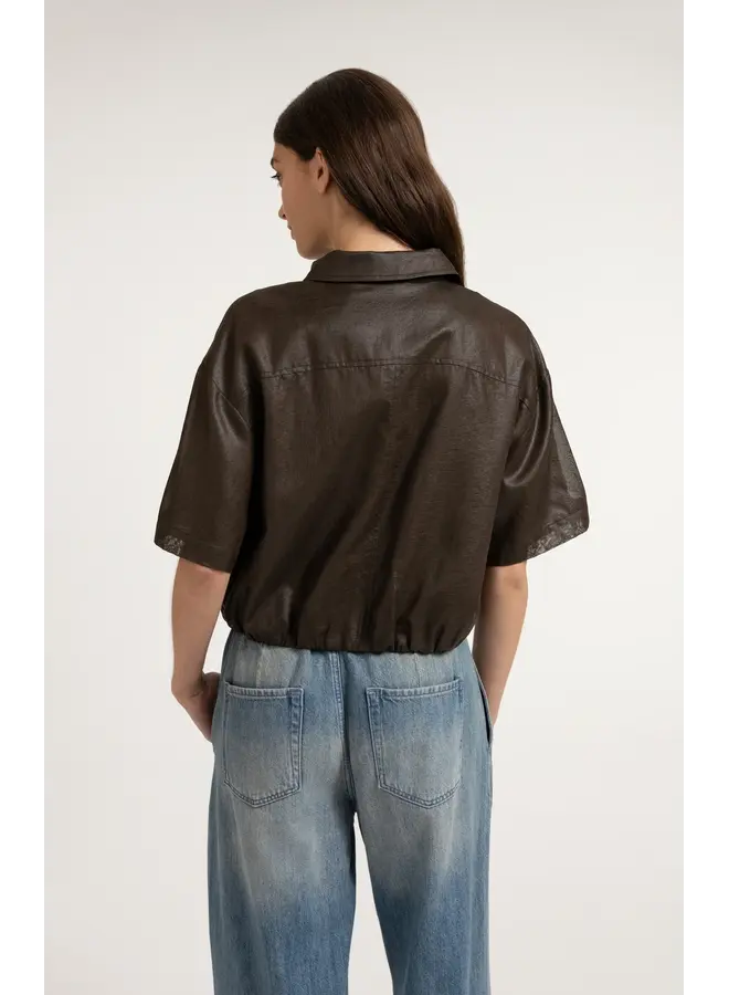JACKET LUSTRÉ BRUN