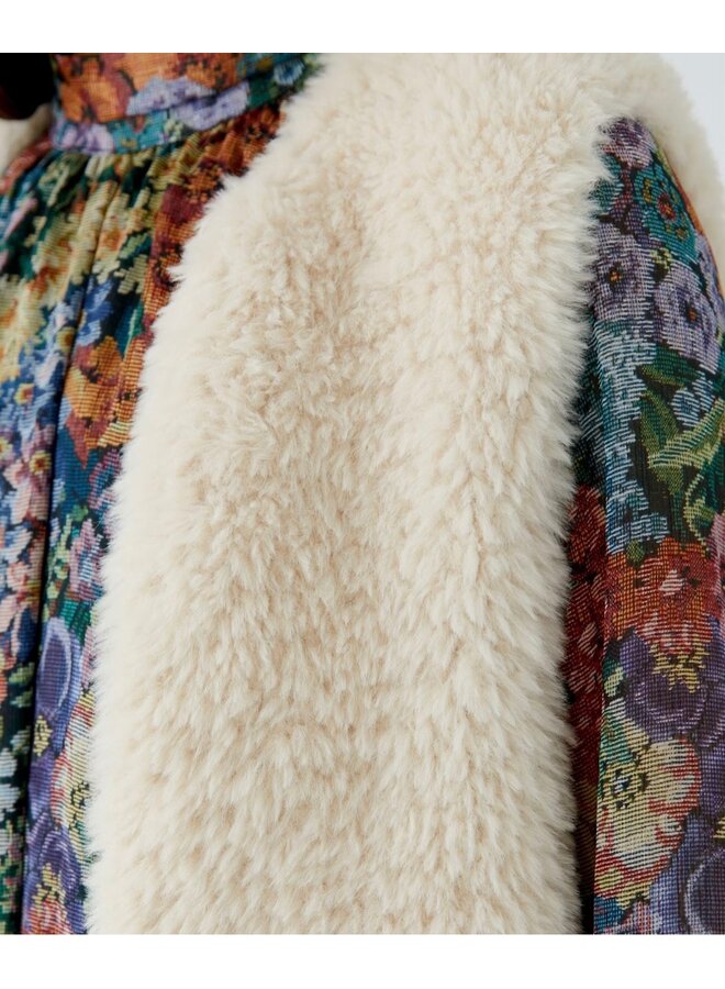 VESTE FOURRURE CRÈME
