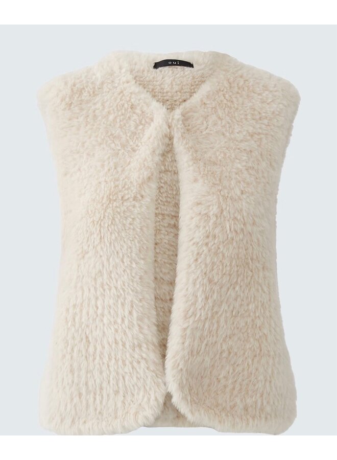 VESTE FOURRURE CRÈME