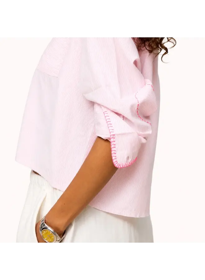 CHEMISE TIA ROSE/BLANC