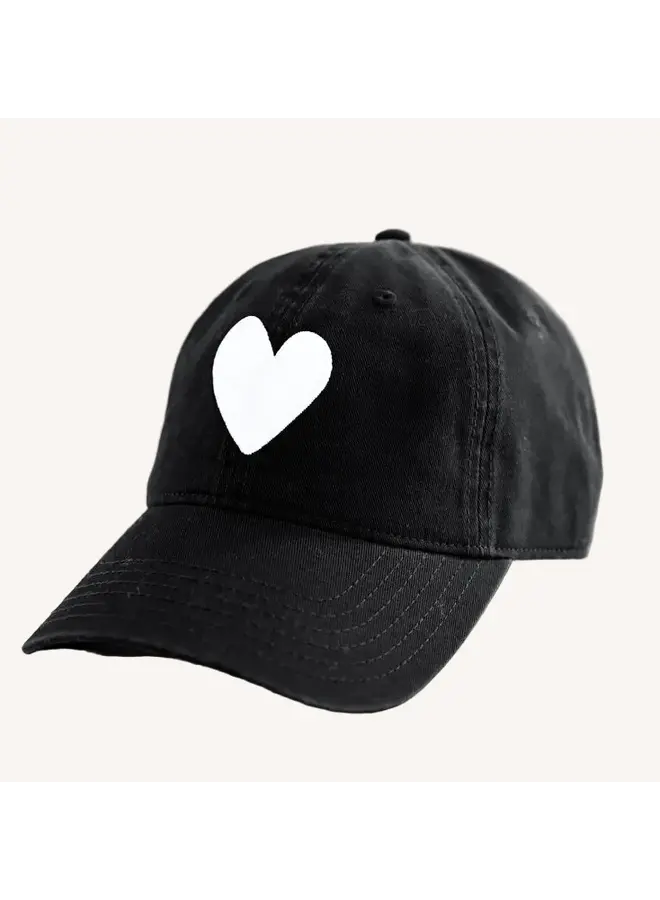 CASQUETTE HEART PATCH NOIR