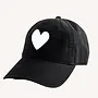 CASQUETTE HEART PATCH NOIR