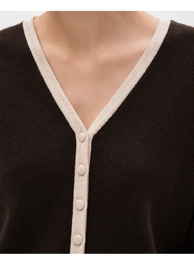 CARDIGAN BRUN YENAH