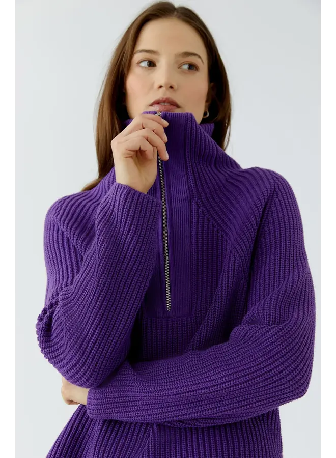 PULL ZIP MAUVE