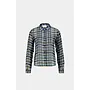 BLOUSE CARREAUX OLIVE/MARINE