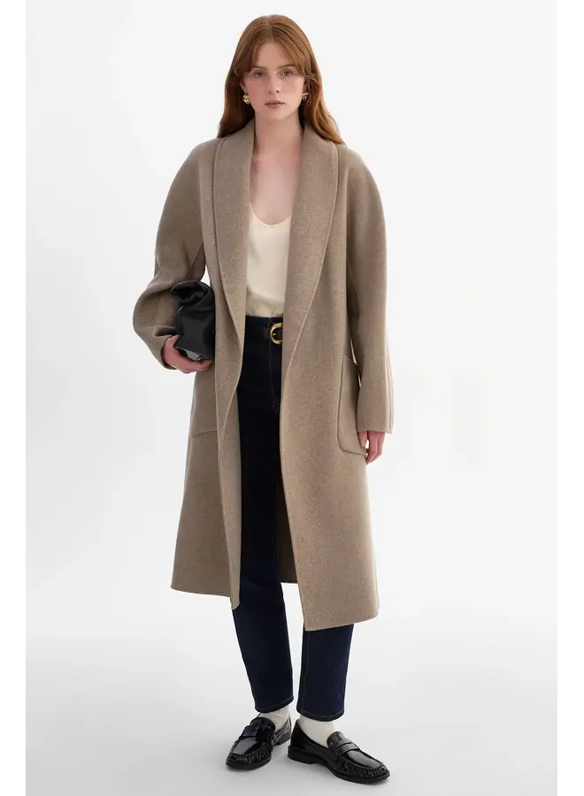 MANTEAU THARA TAUPE