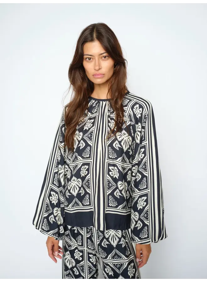 BLOUSE MILKEY MARINE/MOTIFS