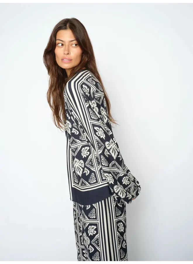 BLOUSE MILKEY MARINE/MOTIFS