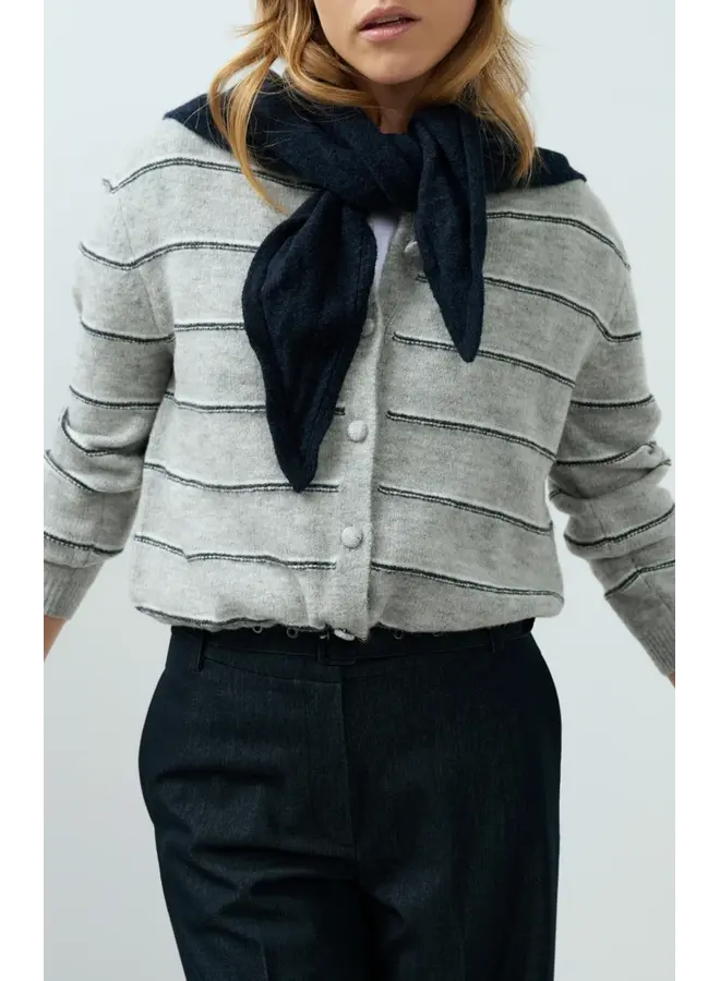 CARDIGAN RAYÉ AVEC CORDON