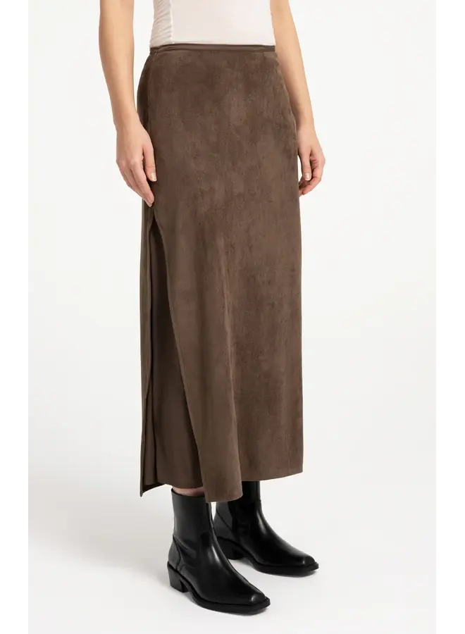 JUPE MIDI SUEDE