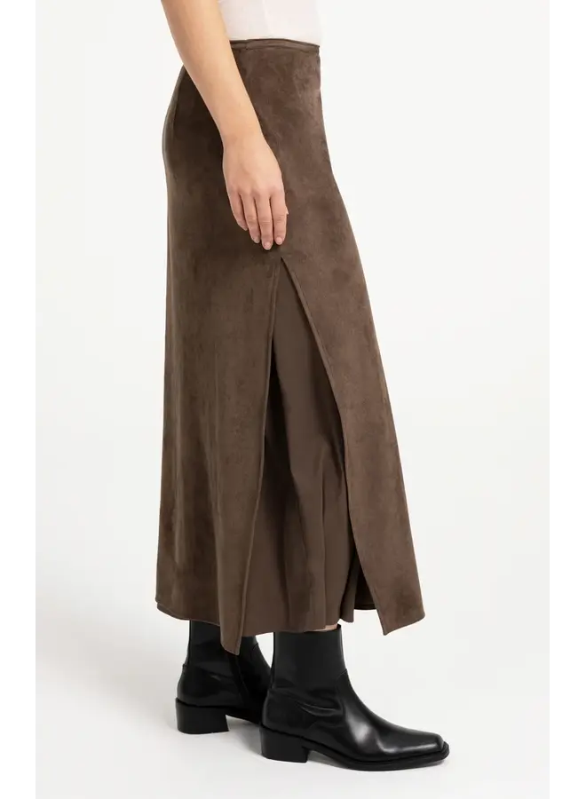 JUPE MIDI SUEDE