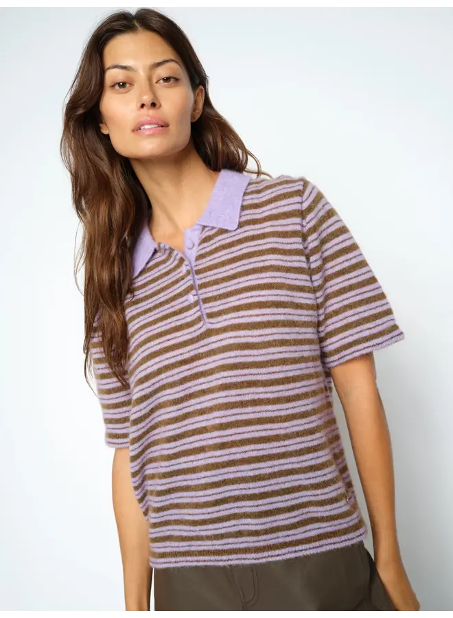 POLO MILVI VIOLET/RAYURES