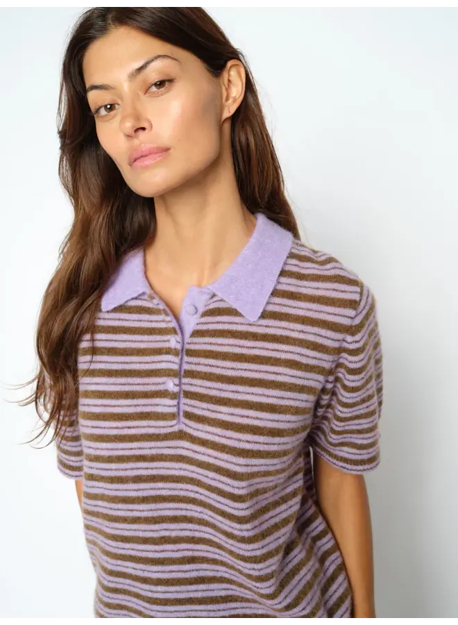 POLO MILVI VIOLET/RAYURES