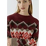 PULL 99846 ROUGE/TAUPE