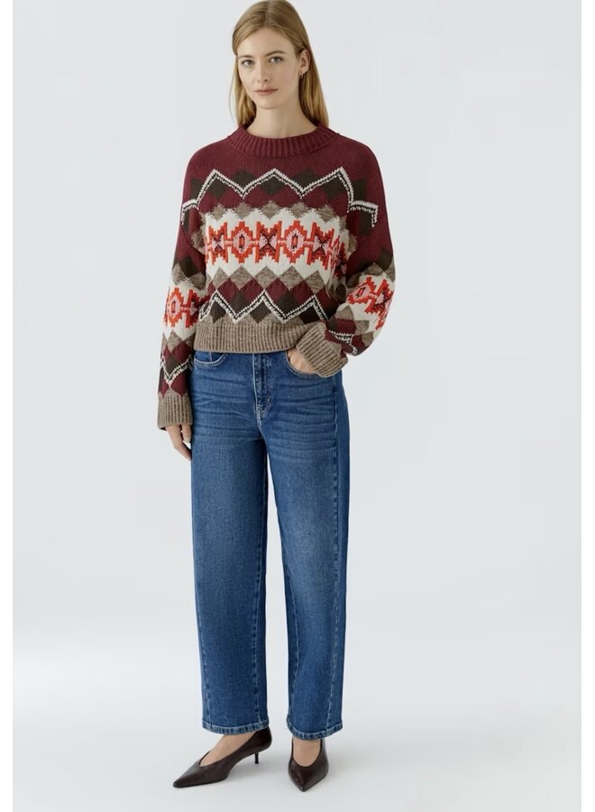 PULL 99846 ROUGE/TAUPE