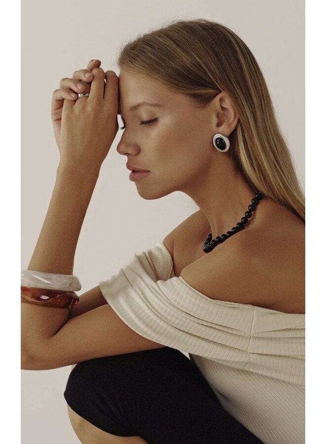 BOUCLES D'OREILLES VELOURS SILVER