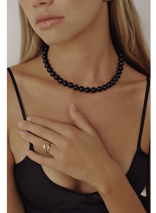 COLLIER POÈME ONYX NOIR