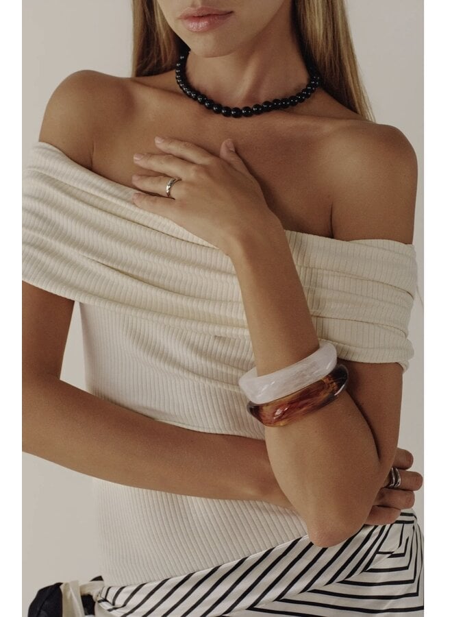 COLLIER POÈME ONYX NOIR