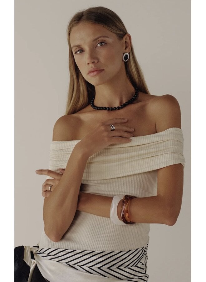 COLLIER POÈME ONYX NOIR