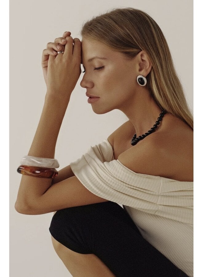 COLLIER POÈME ONYX NOIR