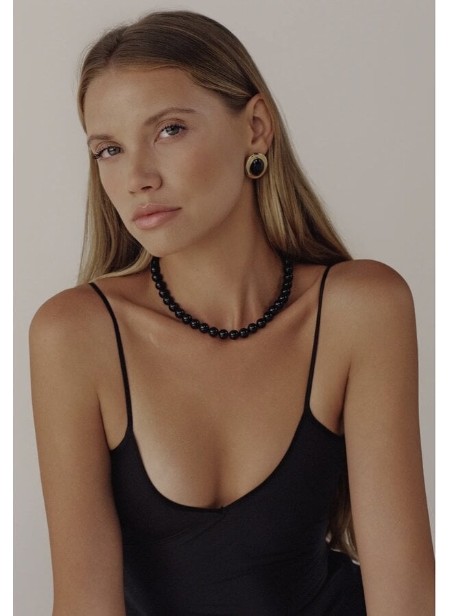 COLLIER POÈME ONYX NOIR