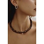 COLLIER BRIOCHE TIGER'S EYE