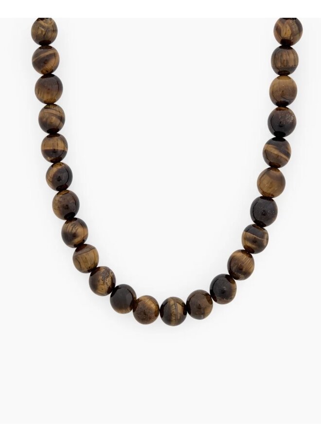 COLLIER BRIOCHE TIGER'S EYE