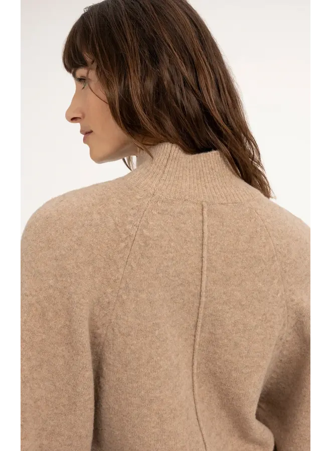 PULL MANCHES LARGES BEIGE