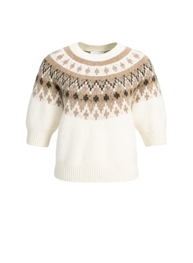 PULL NORDIQUE JACQUARD BEIGE