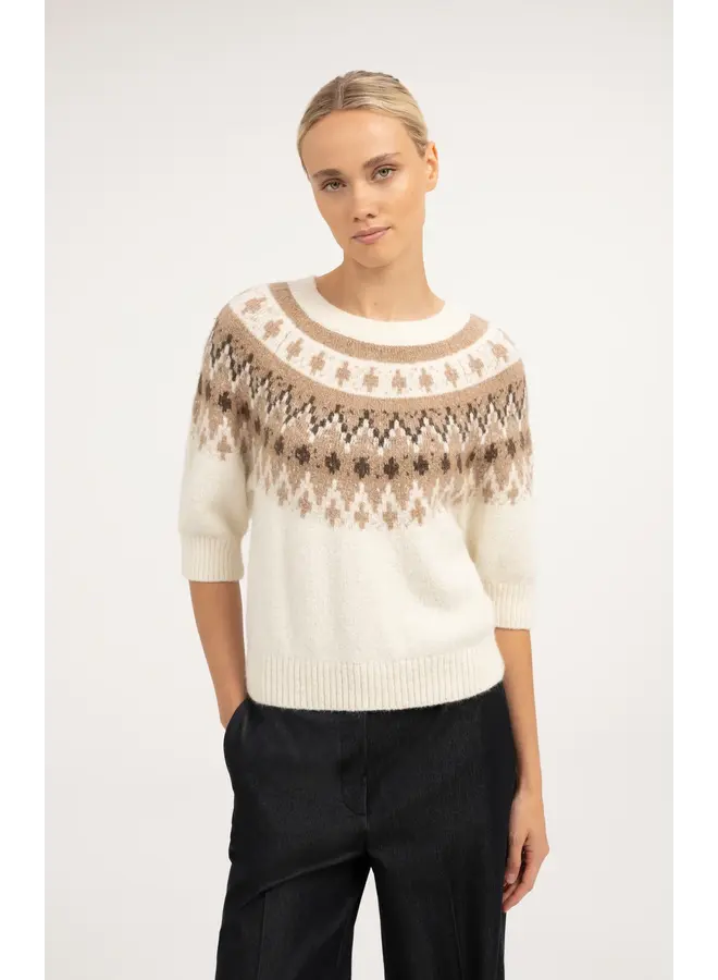 PULL NORDIQUE JACQUARD BEIGE