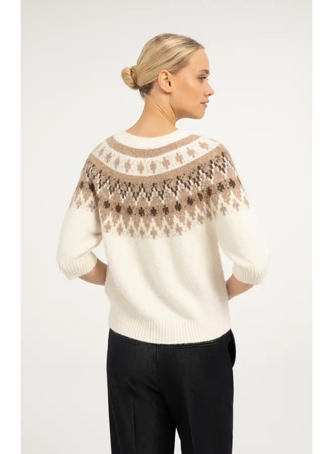 PULL NORDIQUE JACQUARD BEIGE
