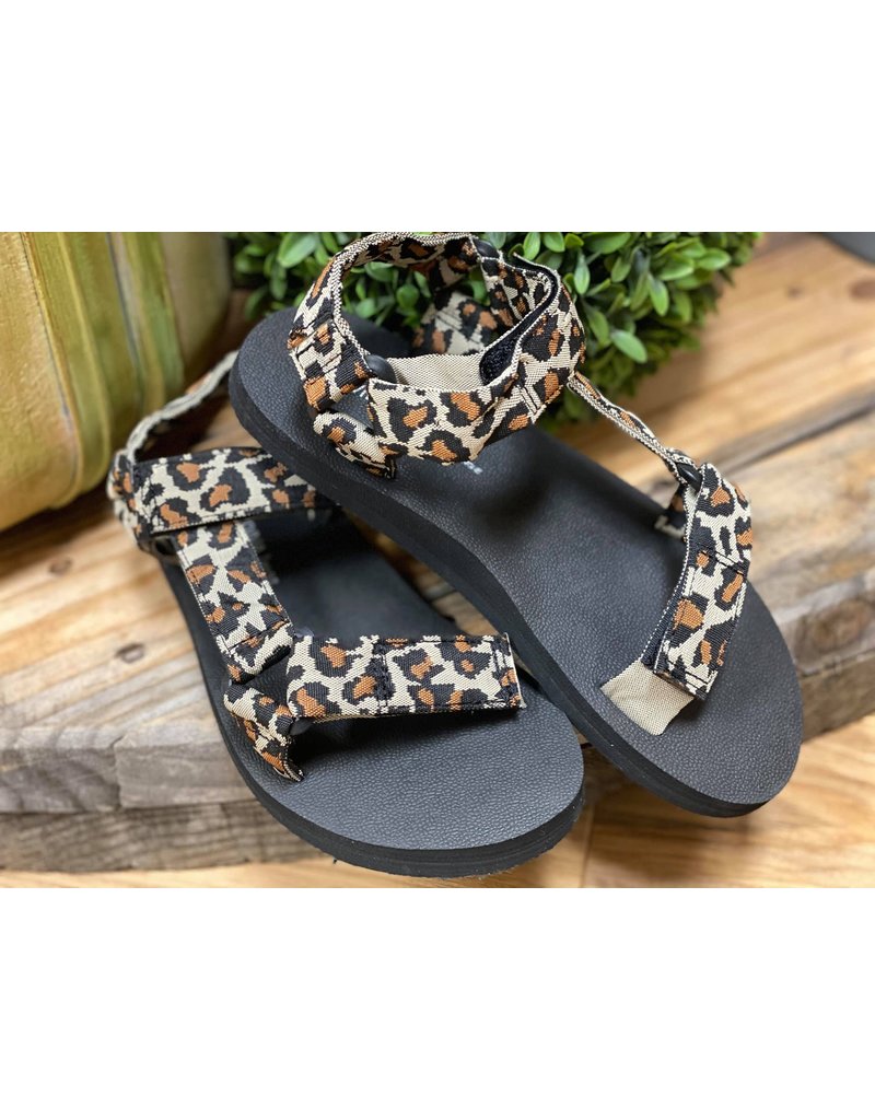 Leopard Strap Sandal
