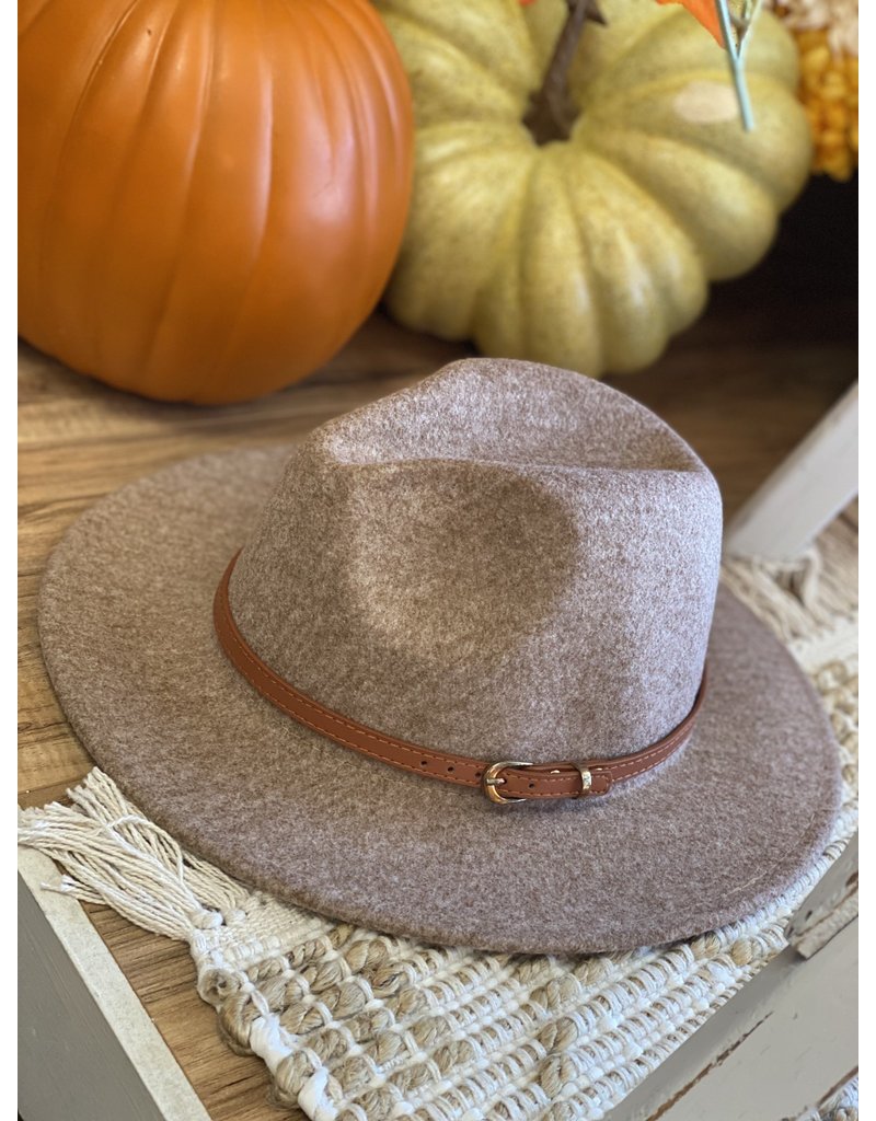 Panama Leather Belt Hat