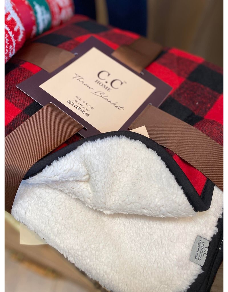 C. C. Plaid Fleece Blanket