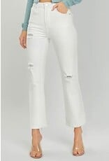 High Rise Straight  White  Jeans