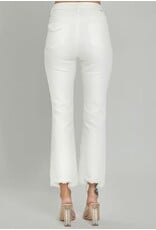 High Rise Straight  White  Jeans