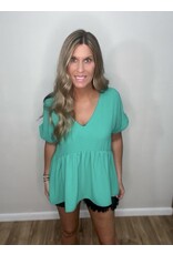Jade Babydoll Top