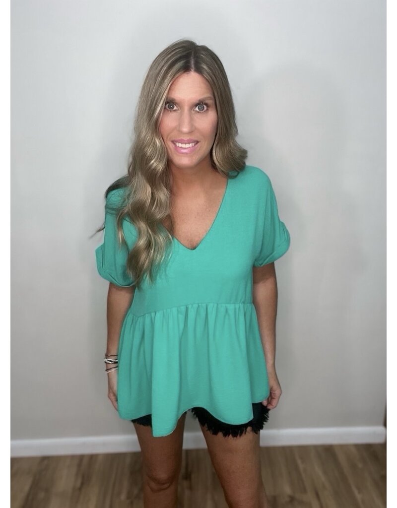 Jade Babydoll Top