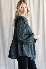 Leopard Ruffle Top