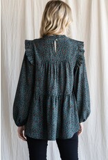 Leopard Ruffle Top