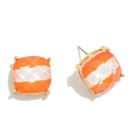 Orange & White Earrings