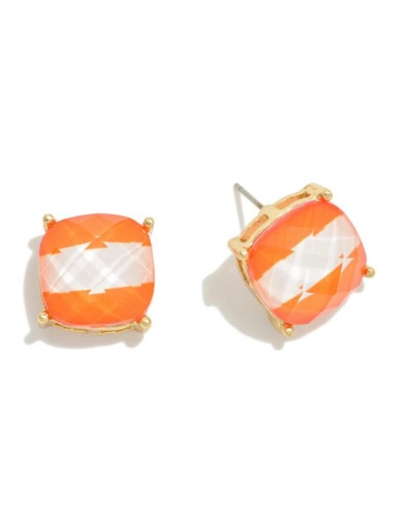 Orange & White Earrings