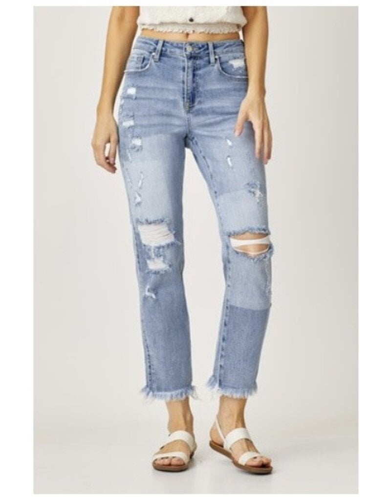 High Rise Straight Blue Jean