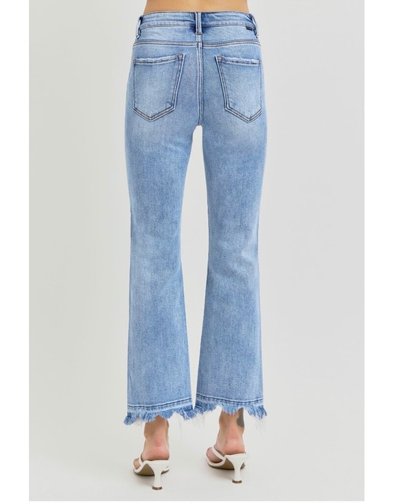 High Rise-Crop Straight Slim Jean