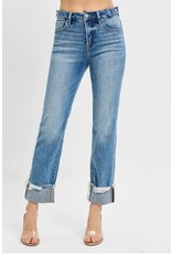 Tummy Control Straight Cuffed Jean
