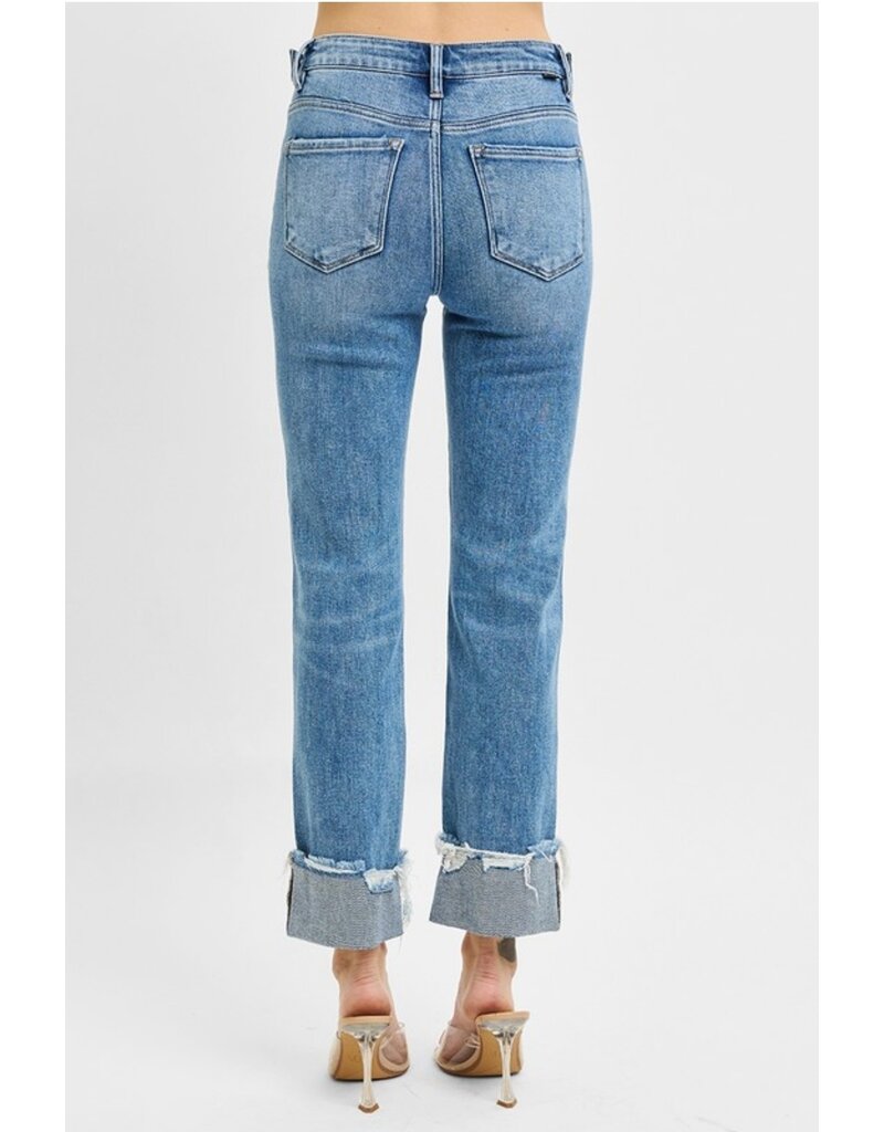 Tummy Control Straight Cuffed Jean