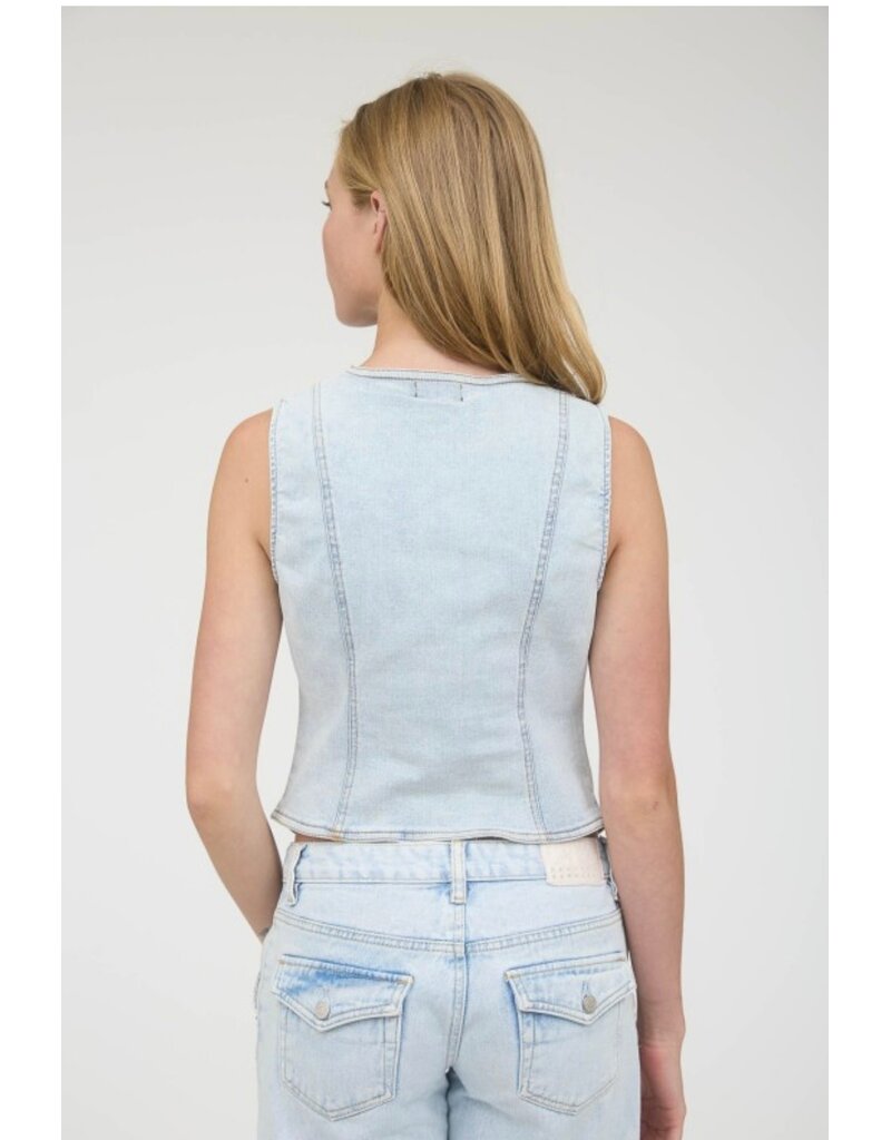 Light Denim Vest Top