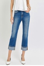 High Rise Straight Cuff Jean