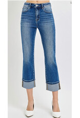 High Rise Straight Cuff Jean